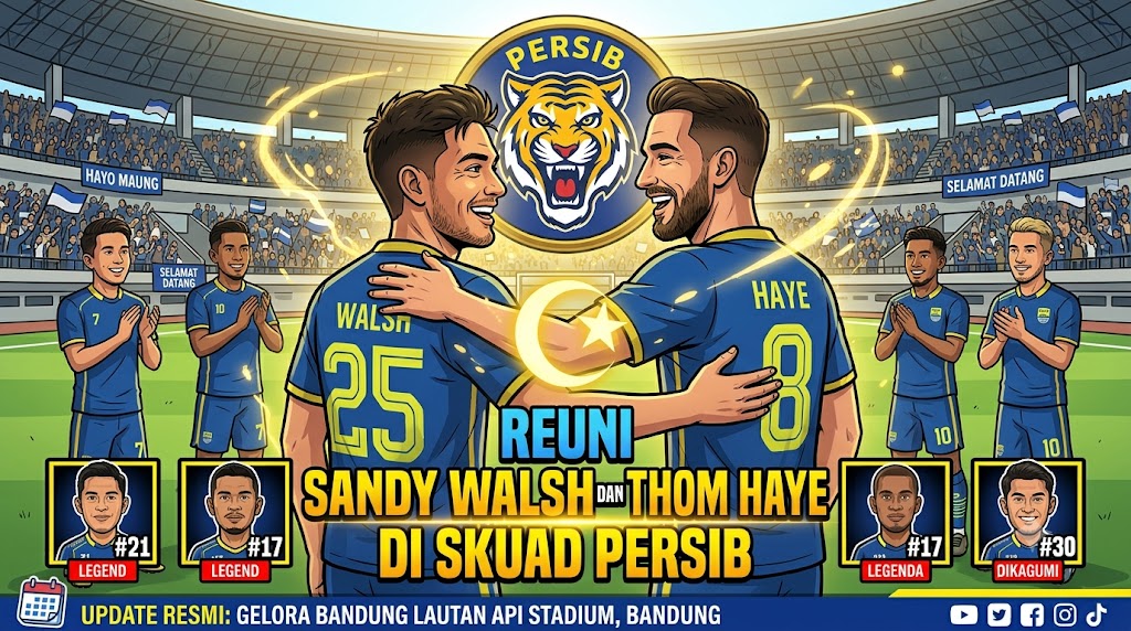Reuni Sandy Walsh dan Thom Haye di Skuad Persib